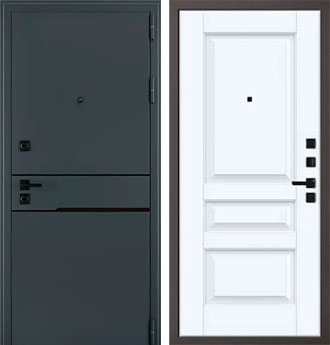 Входная металлическая дверь Сицилия Black QL 3