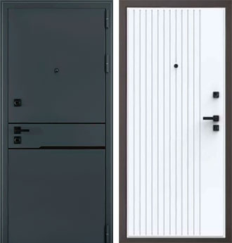 Входная металлическая дверь Сицилия Black QMS 16