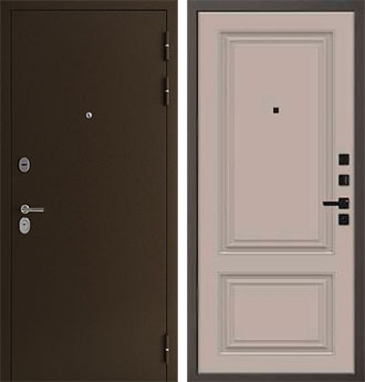 Входная металлическая дверь Сотка медь QBS 1