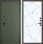 Металлическая входная дверь Пиксель QML 1 Велюр белый