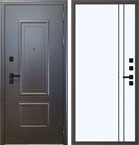 Металлическая входная дверь Термо Штамп 2 QMA 10 Велюр белый