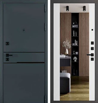 Входная металлическая дверь Сицилия Black Алиса