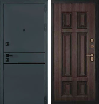 Входная металлическая дверь Сицилия Black Квадро