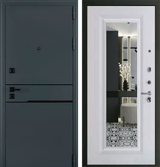 Входная металлическая дверь Сицилия Black Мелисса