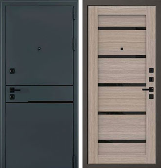 Входная металлическая дверь Сицилия Black Q 55