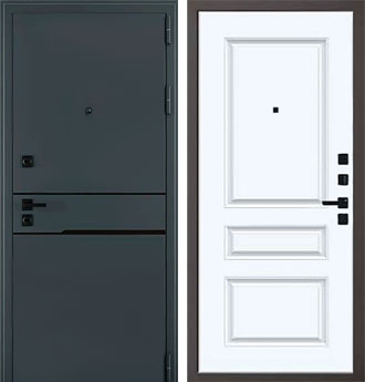 Входная металлическая дверь Сицилия Black QE 3