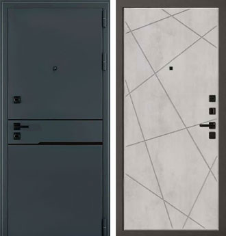 Входная металлическая дверь Сицилия Black QML 1