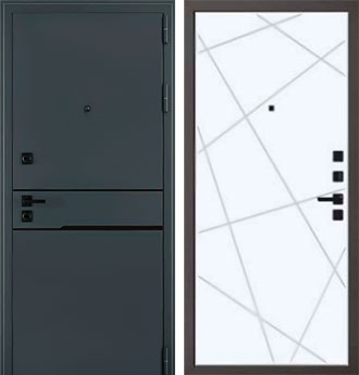 Входная металлическая дверь Сицилия Black QML 1