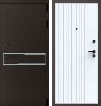 Входная металлическая дверь Сицилия QMS 16 Велюр белый