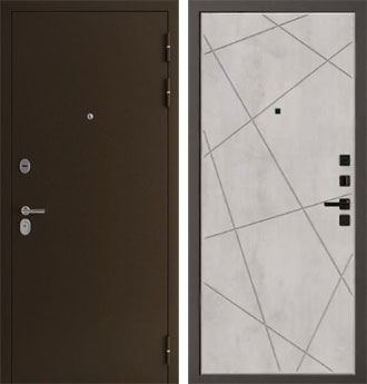 Входная металлическая дверь Спарта QML 1 Бетон светлый