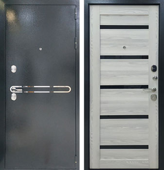 Входная металлическая дверь Витязь Царга Клён Айс графит