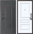 Металлическая входная дверь Берлин штамп 2 QL 3 Велюр белый