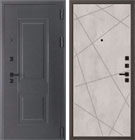 Металлическая входная дверь Берлин штамп 2 QML 1 Бетон светлый