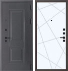 Металлическая входная дверь Берлин штамп 2 QML 1 Велюр белый