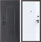 Металлическая входная дверь Берлин штамп 2 QMS 16 Велюр белый