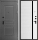 Металлическая входная дверь Берлин штамп 3 Пиано Велюр белый