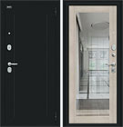 Металлическая входная дверь Флэш Букле черное / Cappuccino Veralinga