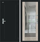 Металлическая входная дверь Глори Букле черное / Cappuccino Veralinga