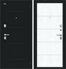 Металлическая входная дверь Граффити-1 Букле черное / Snow Art