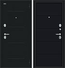 Металлическая входная дверь Граффити-1 Букле черное / Total Black