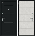 Металлическая входная дверь Граффити-1 Инсайд Букле черное / Look Art