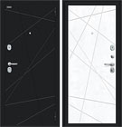 Металлическая входная дверь Граффити-5 Букле черное / Snow Art