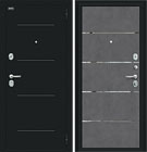 Металлическая входная дверь Лайн Букле черное / Slate Art