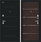 Металлическая входная дверь Лайн Букле черное / Wenge Veralinga
