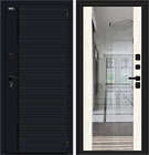Металлическая входная дверь Лайнер-3 Total Black / Nordic Oak