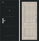 Металлическая входная дверь Нео Букле черное / Cappuccino Veralinga