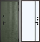 Металлическая входная дверь Пиксель QMA 10 Велюр белый