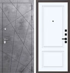 Металлическая входная дверь Президент QIT 1 Велюр белый