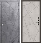 Металлическая входная дверь Президент QML 1 Бетон светлый