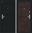 Металлическая входная дверь Райт Букле черное / Wenge Veralinga