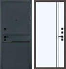 Металлическая входная дверь Сицилия Black QMA 10 Велюр белый