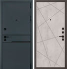 Металлическая входная дверь Сицилия Black QML 1 Бетон светлый