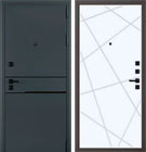 Металлическая входная дверь Сицилия Black QML 1 Велюр белый