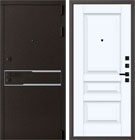 Металлическая входная дверь Сицилия QL 3 Велюр белый