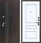 Металлическая входная дверь Сити QE 3 Велюр Белый