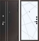 Металлическая входная дверь Сити QML 1 Велюр белый