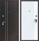 Металлическая входная дверь Сити QMS 16 Велюр белый