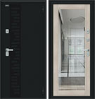 Металлическая входная дверь Thermo Флэш Декор Букле черное / Cappuccino Veralinga