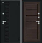 Металлическая входная дверь Thermo Техно Декор Букле черное / Wenge Veralinga