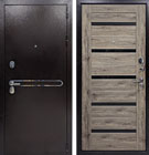 Металлическая входная дверь Витязь Царга Рустик Пепельный